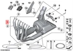 Genuine Bmw K63 K69 0E53 Exhaust Manifold With Front Silencer 18518404387. Fixed Price $4394.77.