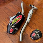 Exhaust Pipe Muffler Full System Carbon For Honda Crf 110F 2018-2025. Fixed Price $238.57.