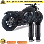 2XSLIP On Shorty Exhaust Muffler Pipe For Indian Scout Sixty Rogue Bobber 15-25. Fixed Price $87.00.