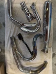 02 Harley Davidson Sportster 883R Oem 2-1 Full Exhaust Pipes. Fixed Price $500.00.