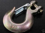 (4) 3/8" G70 Clevis Slip Hooks With Latch Safety Chain Tow Truck Tie Down. Fixed Price $30.99.