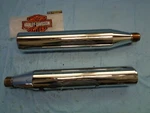 Harley Davidson Softail Oem 107 Exhaust Canisters Pipe Shield Low Rider Chrome. Fixed Price $99.99.