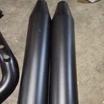 Harley Davidson Dyna Street Bob Softail Exhaust Muffler Black Heat Shields. Fixed Price $100.00.