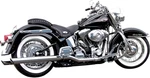 Bassani Chrome Slash Up Slip On Exhaust Mufflers 89-17 Harley Softail Flstf Fxst. Fixed Price $570.79.