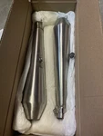 British Customs Left And Right Predator Pro T12R Slip On Exhaust. Fixed Price $615.14.