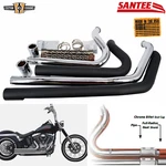 Chrome 1/2"EXHAUST Pipes & Black Heat Shields Fit For Harley Softail 1986-2011. Fixed Price $299.99.