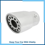 Universal Pack (1) Silver Tone Stainless Steel 7.5CM Diameter Inlet Exhaust Pipe. Fixed Price $23.39.