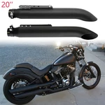 2PCS For Harley Softail Slip-on 2" 20" Exhaust Muffler Pipe Slash Cut Black. Fixed Price $109.06.