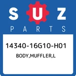 14340-16G10-H01 Suzuki Body,muffler,l 1434016G10H01, New Genuine Oem Part. Fixed Price $1044.12.