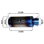 Silencer Exhaust With Silver Strip Fitting (multi Color) For Suzuki Bike. Fixed Price $116.99.