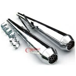 Universal Dunstall Style Silencers Suits Classic Bsa, Triumph, Honda Mot. Fixed Price $277.69.