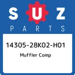 14305-28K02-H01 Suzuki Muffler Comp 1430528K02H01, New Genuine Oem Part. Fixed Price $1440.89.