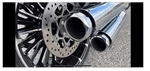 Tab Performance Softail Short Chrome Exhaust Pipes Zombie Baffles (loud) #1089. Fixed Price $324.95.