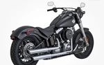 Vance & Hines 3" Twin Slash Slip-on Mufflers Chrome Harley 07-17 Softail 16341. Fixed Price $675.00.