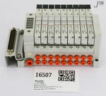 16507 Smc Slots Pneumatic Manifold W Solenoid Valve, 02-141275-00 US4059. Fixed Price $495.38.