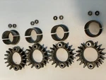1975 Honda CB400F Exhaust Flanges Clamps Set HM377. Fixed Price $40.00.