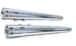 Mutazu 4" Chrome Slotted End Cap Slip-on Mufflers Exhaust 95-16 Harley Touring. Fixed Price $189.00.