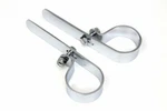 Chrome 2-1/2 Muffler Clamp Set For Harley Davidson By V-twin. Fixed Price $37.53.