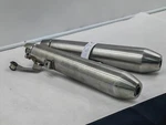 Triumph Street Twin Exhaust Mufflers T2201431 T2202308. Fixed Price $300.00.
