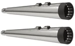 Bassani 4" Slip-on Megaphone Chrome Mufflers W/black End Caps (1F57DNT5). Fixed Price $719.62.