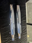 Pair Genuine Harley 2008 To 2017 Softail Chrome Catalyst Mufflers 64708-08B. Fixed Price $299.00.