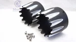 Mutazu Black 4" Billet End Tips Caps For Rinehart Harley Slip On Exhaust Muffler. Fixed Price $109.00.