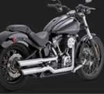 Vance & Hines Chrome 3" Twin Slash Mufflers Harley Softail 2011-2013 Blackline. Fixed Price $360.00.