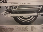 Harley Davidson Nos Chrome Touring Mufflers For '85-'94 Flt, Flht, And Flhr. Fixed Price $309.95.
