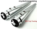 Chrome Dna Megaphone Style Slip-on Mufflers Harley Touring 2017-23 Ultra Glide. Fixed Price $189.00.
