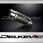 Delkevic Slip On 8" Round Stainless Motorcycle Exhaust Muffler With Strap. Fixed Price $269.99.