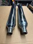 *used Harley-davidson Slash Down Mufflers, Chrome, #80721-09*. Fixed Price $50.00.
