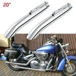 2X For Honda VTX1300 VTX1800 Slip-on Exhaust Muffler Pipe Silencers Chrome 20". Fixed Price $109.31.