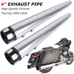 Cnc Cut 4" Exhaust Pipes Slip On Muffler For Harley Road Electra Glide 1995-2016. Fixed Price $152.95.