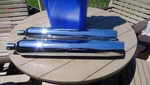 Oem Harley Davidson Flt Muffler Set, 65591-07 65592-07, Nice. Fixed Price $99.99.