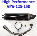 Wolf Rugby Ii 150, Scooter High Performance Exhaust - Black. Fixed Price $79.99.