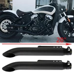 2X 20'' Motorcycle Slip-on Exhaust Muffler Pipes Black For Indian Scout Bobber. Fixed Price $109.20.