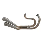 Curved Muffler Into Custom Exhaust For Harley Davidson Sportster XR1200. Fixed Price $586.15.