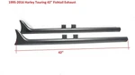 Black Mutazu 42" Fishtail Exhaust Slip On Mufflers 1995-2016 Harley Touring. Fixed Price $229.00.
