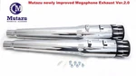 Mutazu 4" Competition 2.0 Megaphone Slip-on Mufflers Exhaust 95-2016 Harley. Fixed Price $249.00.
