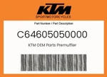 Ktm Genuine Premuffler - C64605050000. Fixed Price $341.27.