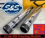 S&s 17-26 M8 Harley Touring 4.5" Hi Output Slip On Mufflers Thruster 450. Fixed Price $499.95.
