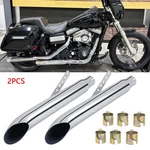 2X For Harley Dyna Fxdb Fxdx Slip-on Racing Exhaust Muffler Pipe Slash Cut. Fixed Price $109.01.
