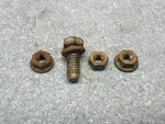 2000 Buell S3 Thunderbolt Exhaust Header Pipe Mount Bolts Nuts. Fixed Price $9.50.
