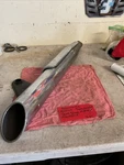 Triumph Bonneville America 900 Speedmaster A9600015 Right Shorty Slash Muffler. Fixed Price $100.00.