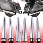 Pair 4" Dna For Harley Touring Megaphone Slip Mufflers Exhaust Pipes Chrome. Fixed Price $120.95.
