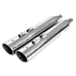 4" Chrome Slash Cut Exhaust Slip On Mufflers For 95+ Harley Touring Flhr. Fixed Price $212.85.