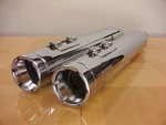 Vance & Hines 16857 Monster Rounds Catalytic Slip-on, '07-'13 Touring Chrome. Fixed Price $669.25.