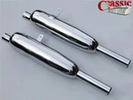 Triumph 3TA, T21, 5TA 350/500CC Pair Of Exhaust Silencers 1958 On 70-4157/8. Fixed Price $266.45.