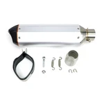 2FASTMOTO Slip-on Exhaust Performance Muffler Silver With Black Tip 1110. Fixed Price $36.82.