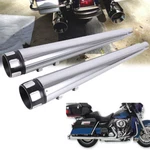 Dna 4" Megaphone Mufflers Exhaust Slip-on For Harley Touring Electra Glide 95-16. Fixed Price $152.95.